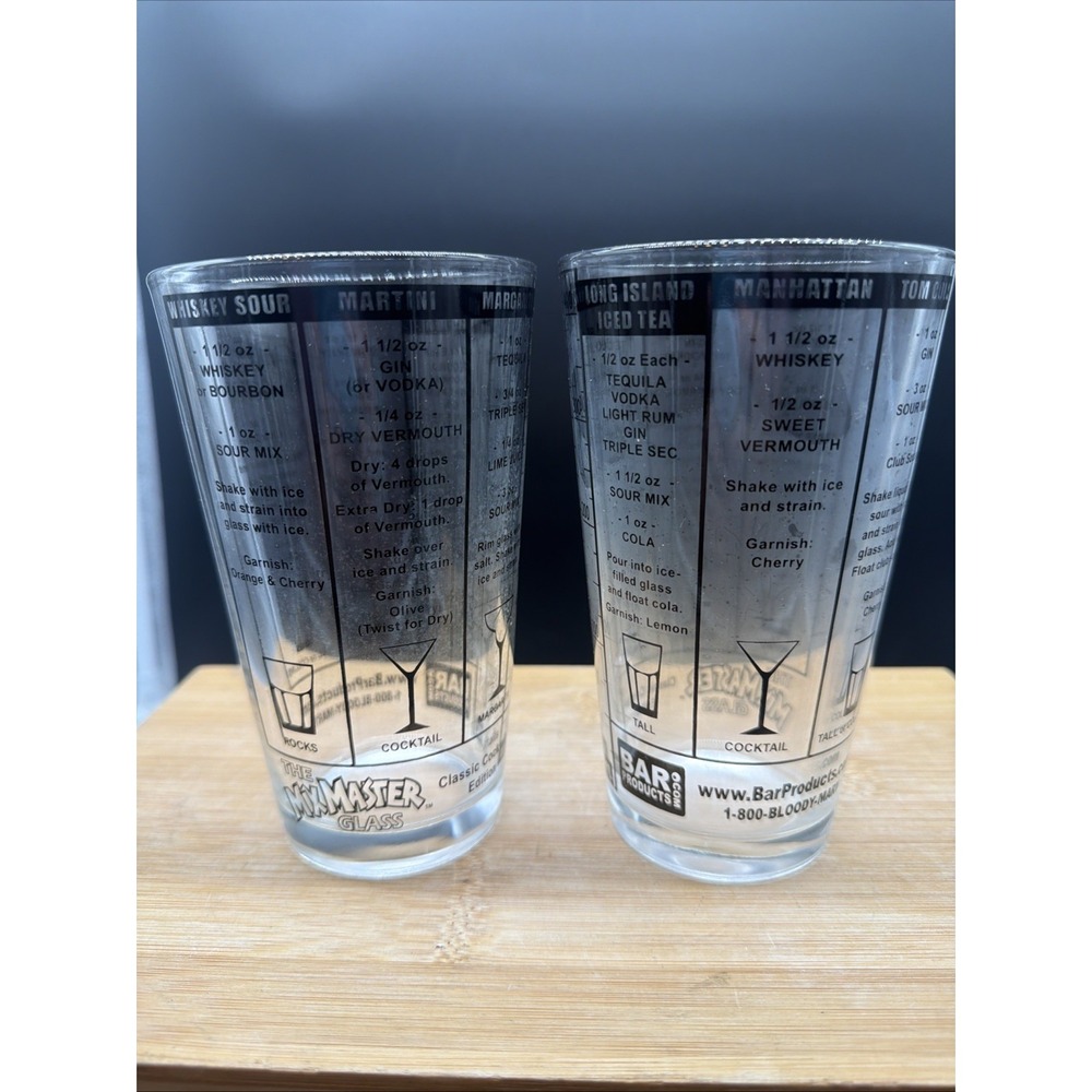 2 Mix Master Glasses Classic Cocktail Mixing Bar Products.com Drinks Fun Unique